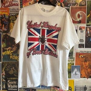 Vintage 90s Great Britain t shirt single stitch